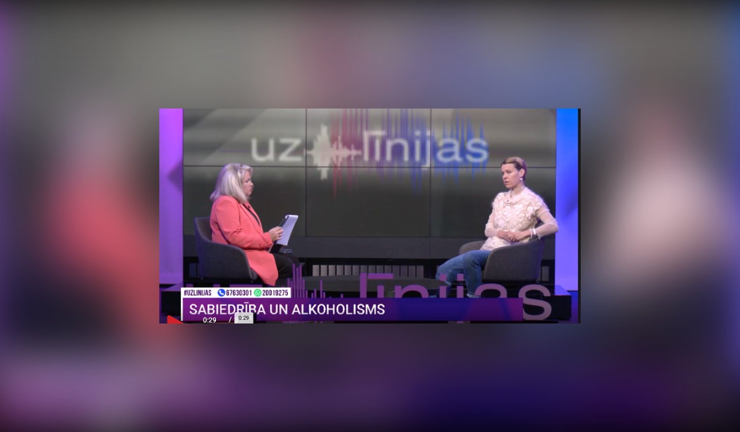 Гунита Гудоне в передаче Uz līnijas: общество и алкоголизм