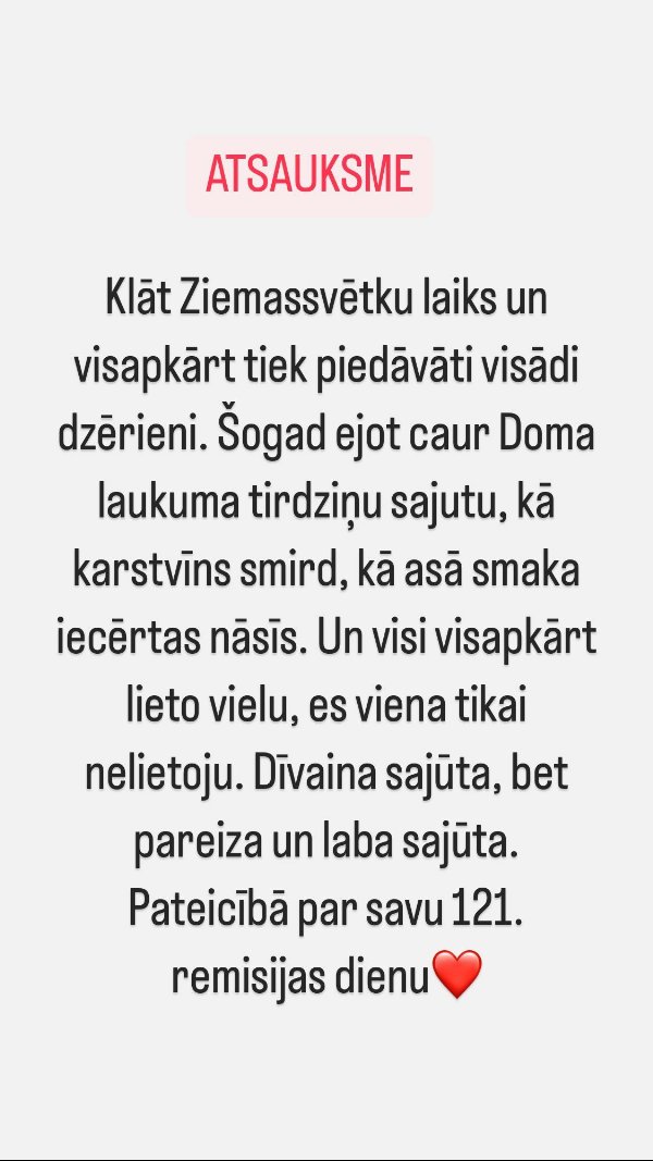 Atsauksme: 121. remisijas diena, Ziemassvētku tirdziņš bez karstvīna