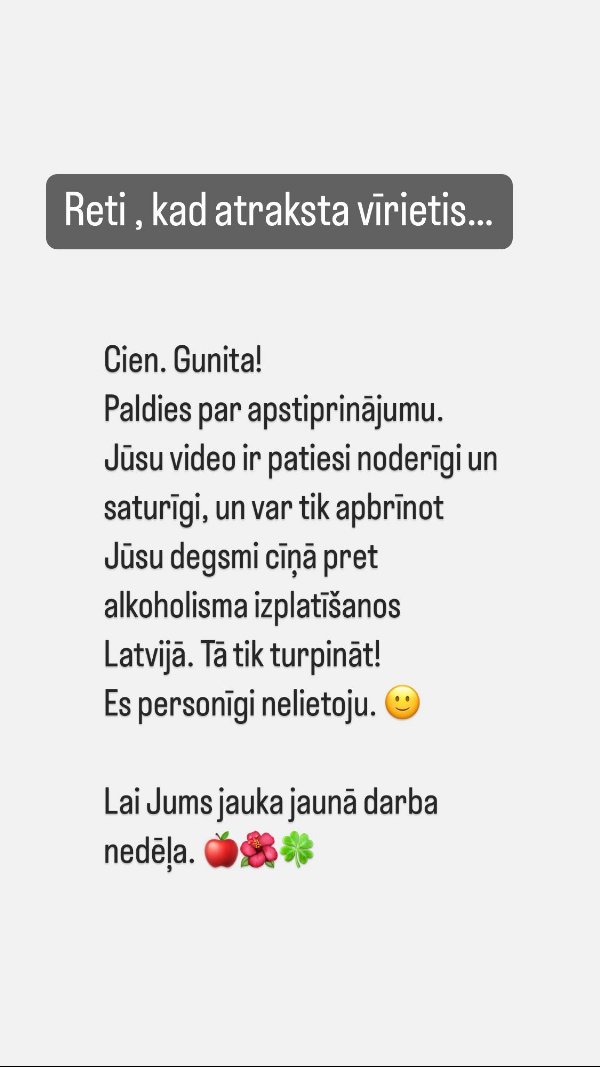 Vīrieša atsauksme: video par alkoholismu Latvijā ir noderīgi un saturīgi