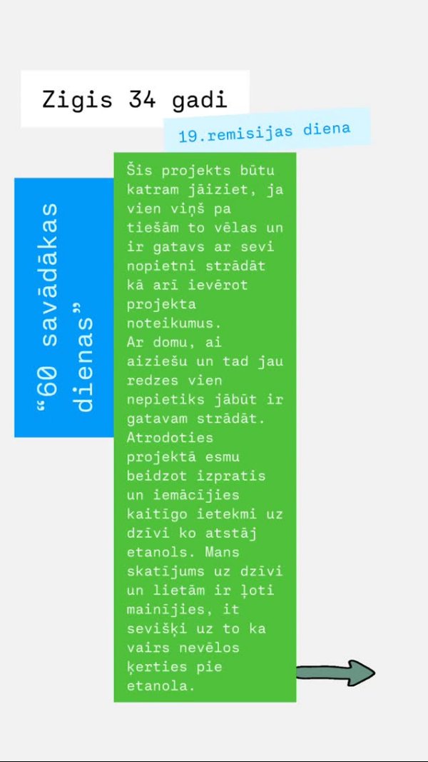Ziga (34) atsauksme par 60 savādākas dienas: izpratne par etanola kaitīgo ietekmi