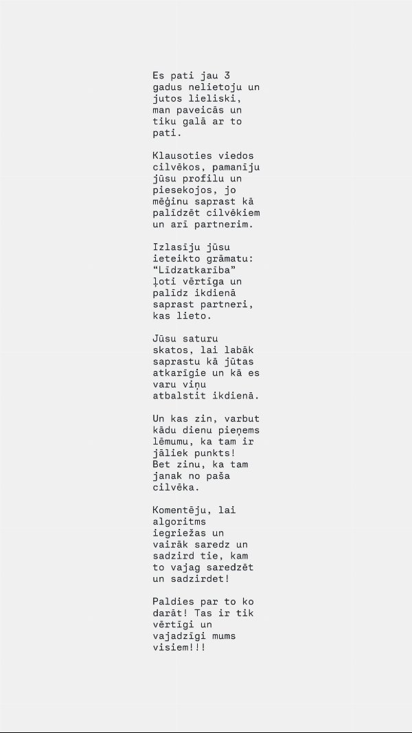 Atsauksme par līdzatkarību: saturs palīdz saprast un atbalstīt partneri, kas lieto
