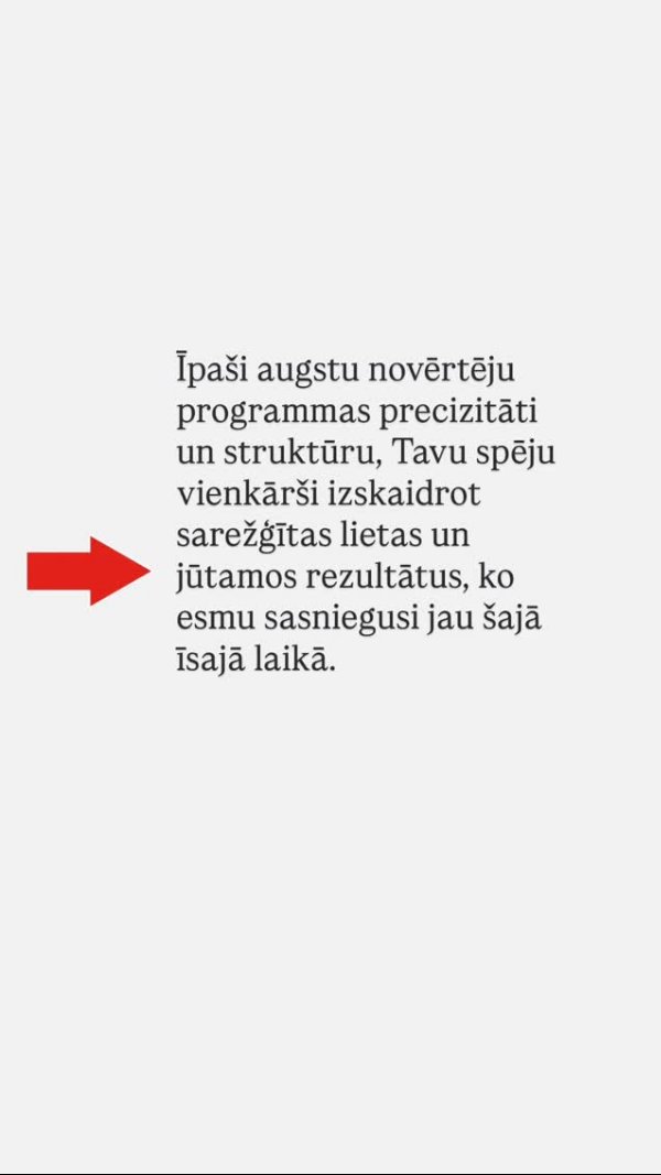Atsauksme par programmas precizitāti, struktūru un jūtamiem rezultātiem