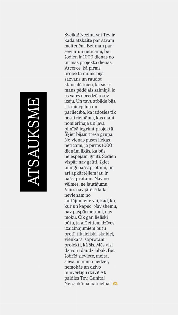 Atsauksme: 1000 dienas skaidrībā kopš pirmās projekta dienas